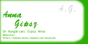 anna gipsz business card